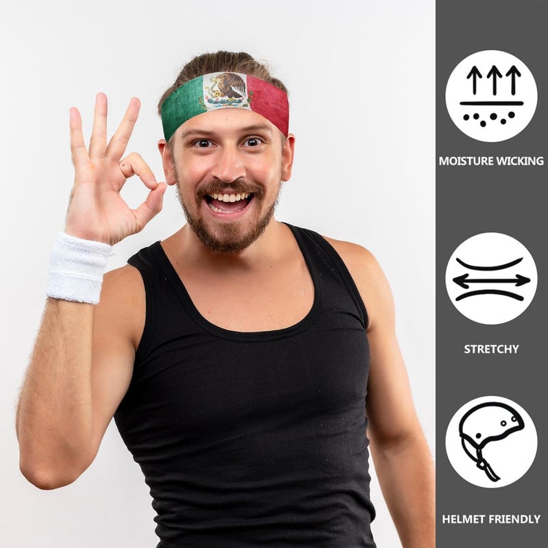 Vcmaluco Sports Sweatbands Headband for Men Women Elastic Headband Hair Bands Sports Sweatbands for Basketball Yoga Exercise Workout - Image 5